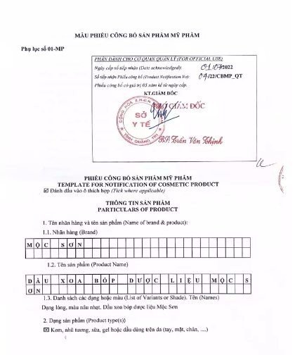 Dầu xoa bóp dược liệu mộc sơn