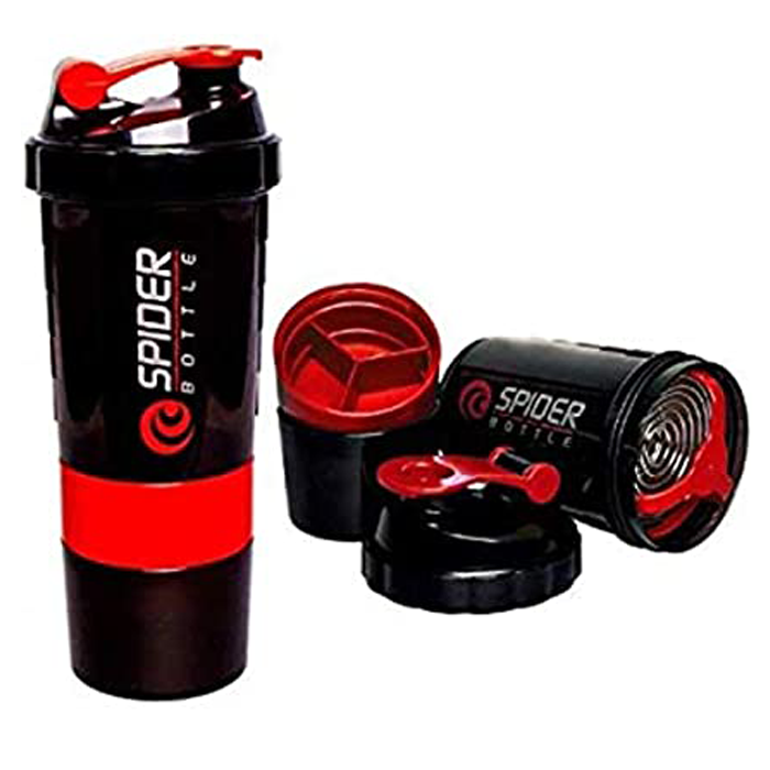 Bình nước bình lắc 3 ngăn shake bottle Spider Bottle