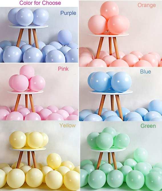 combo 50 bóng bay màu pastel / macaron trộn màu