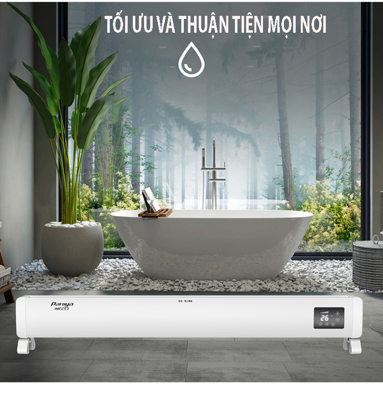 Máy sưởi ấm mùa đông  Parnya đối lưu- Quạt sưởi thông minh có điều khiển từ xa, máy sưởi điện , quạt sưởi điện gia đình , lò sưởi