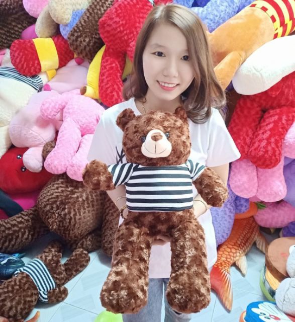 GẤU BÔNG TEDDY KHỔ VẢI 60CM CAO 50CM