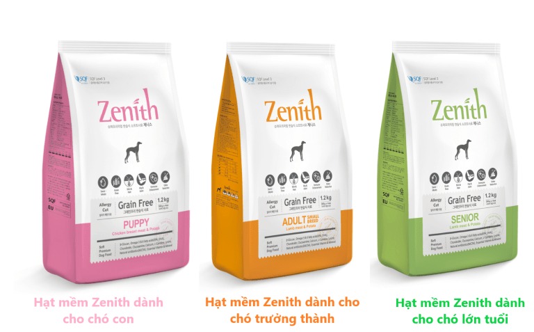 [Bao 3kg] Thức Ăn Hạt Mềm Cho Chó ZENITH - [Nông Trại Thú Cưng]