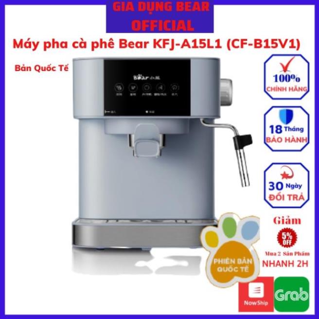 Máy pha cà phê mini Espresso Bear KFJ-A15L1 (CF-B15V1), máy ép pha chế cafe gia đình và buôn bán, bảo hành 18 tháng