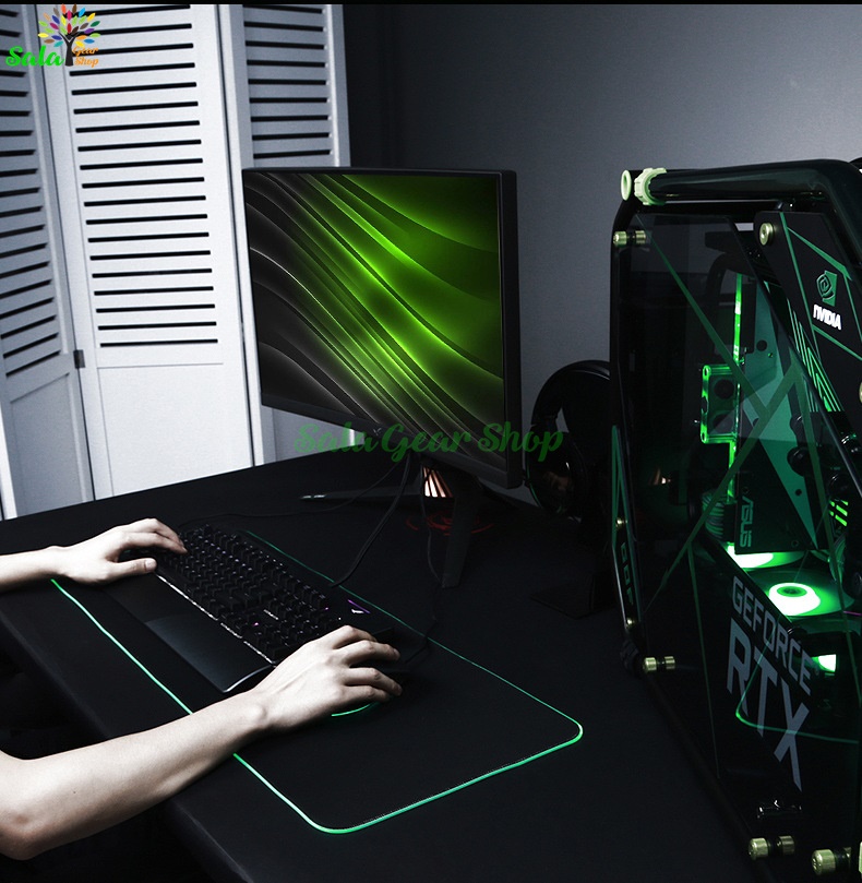 Miếng lót chuột 80x30 LED RGB | Logo Razer