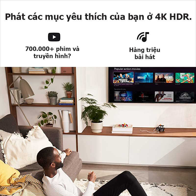 Google Chromecast 4K Bảo Hành 12 Tháng