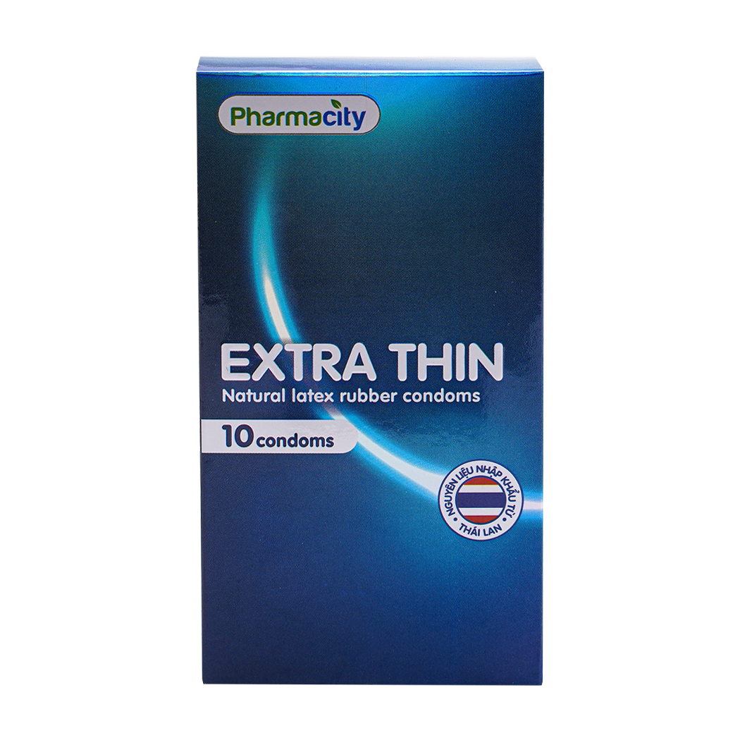 Bao cao su Pharmacity Extra Thin (10 cái/hộp)
