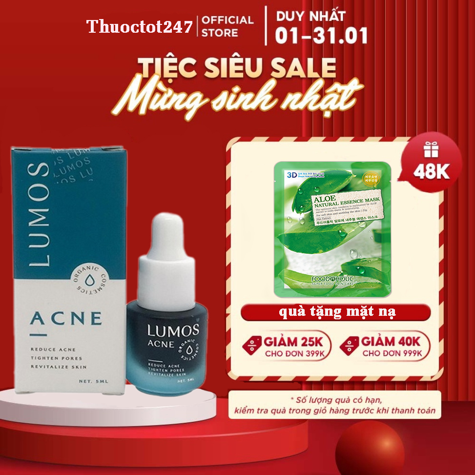 Serum Mụn Lumos acne 5ml chính hãng 100% g ty