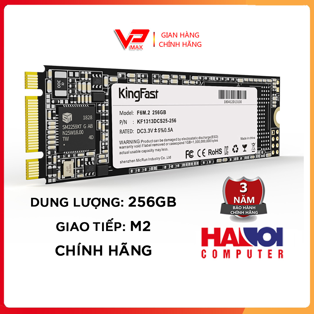 Ổ cứng SSD Kingfast F6M 256GB M2 2280 chính hãng tốc độ cao bảo hành 3 năm