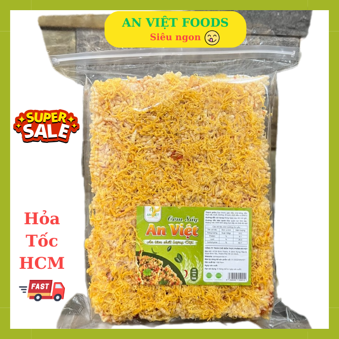 Cơm Cháy Chà Bông - Cơm Sấy An Việt 250 gram - SIÊU NGON - Date Mới