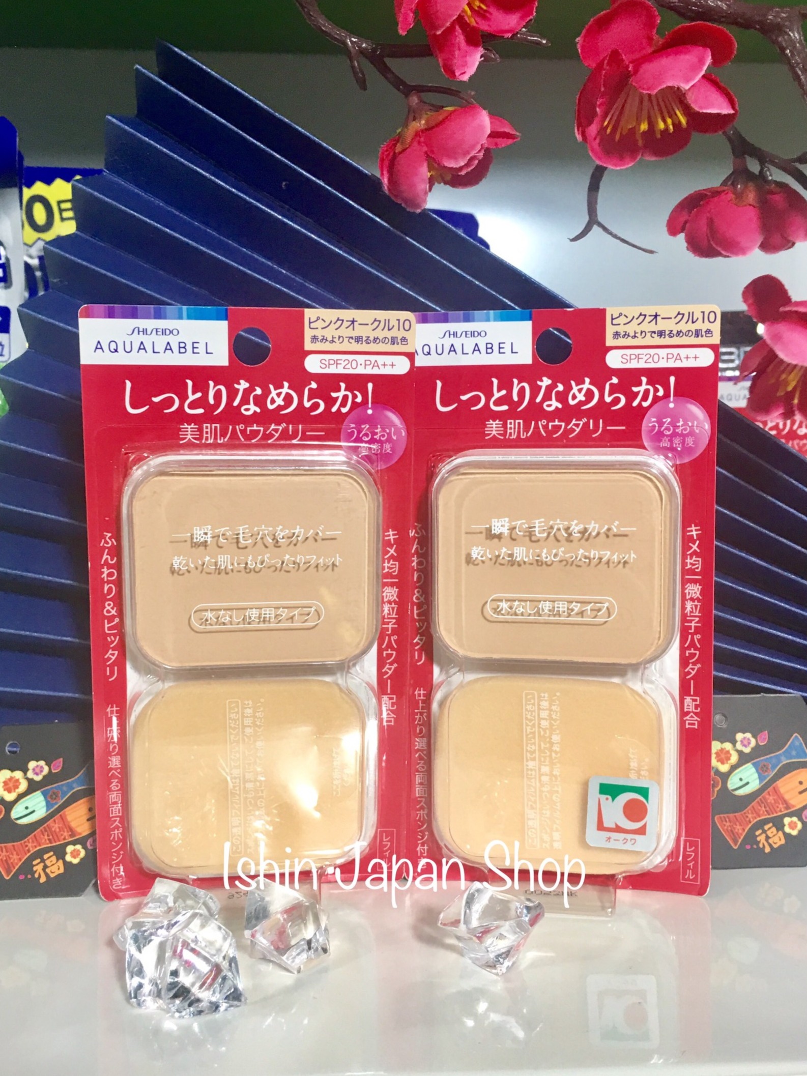 Lõi phấn shiseido aqualabel nhật bản màu đỏ date mới