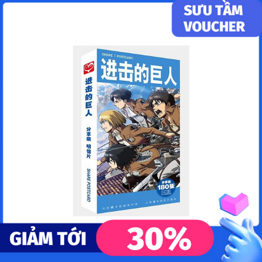 Postcard Attack on titan Đại chiến titan hộp ảnh bộ ảnh có ảnh dán sticker lomo bưu thiếp ảnh truyện tranh anime