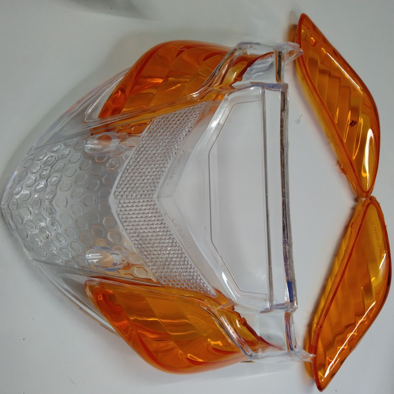 Ốp hậu trắng Wave 110 - Wave 100 (Wave 50cc) kèm xi nhan cam trước và sau