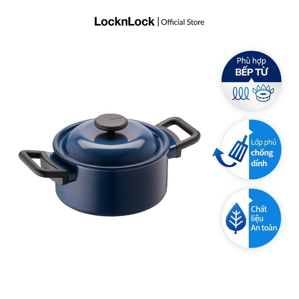 LDE1202IH - Nồi Lock&Lock DECORE 20CM - Màu navy