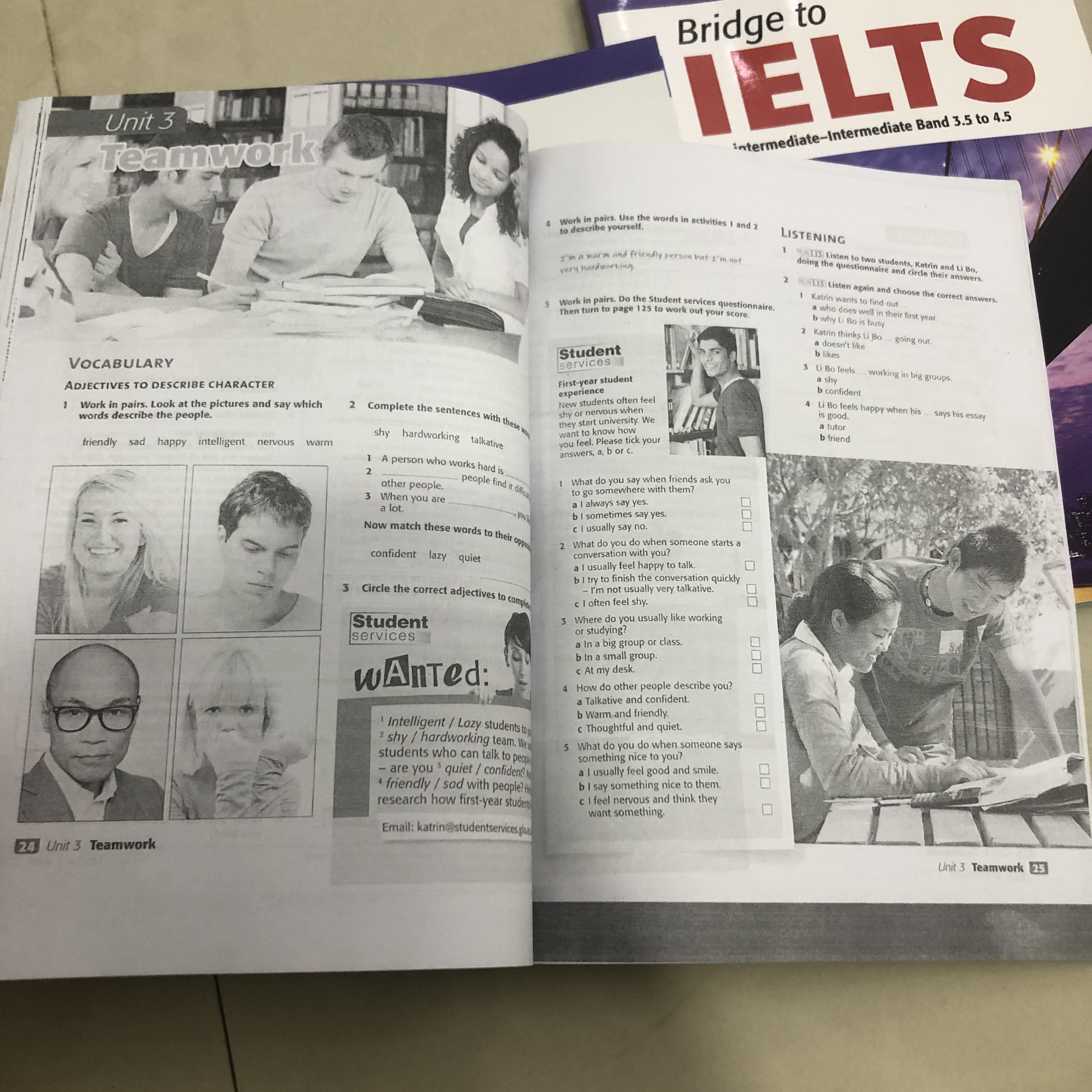 Sách Bridge to IELTS Student Book&Work Book (File nghe được gửi qua mail)