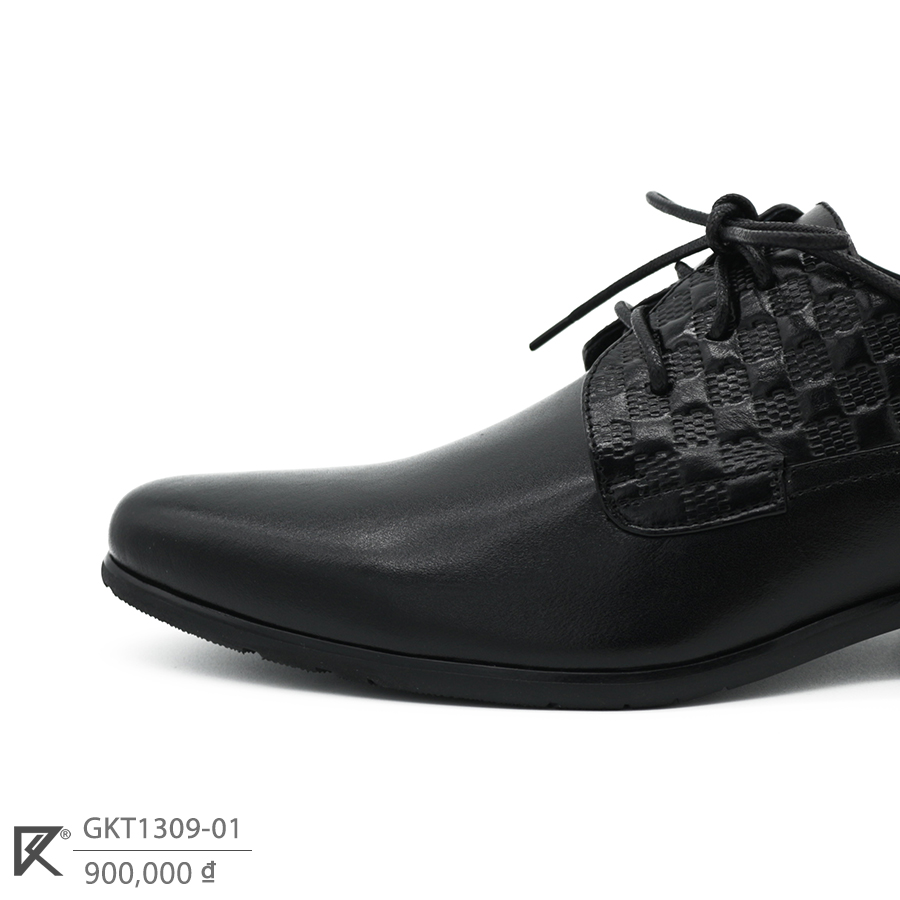 Giày Tây Nam Thủ Công Da Bò Thật K&T Black