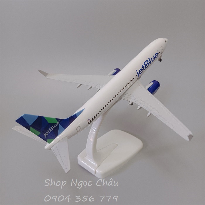 Mô hình máy bay JetBlue B737 20cm có bánh xe