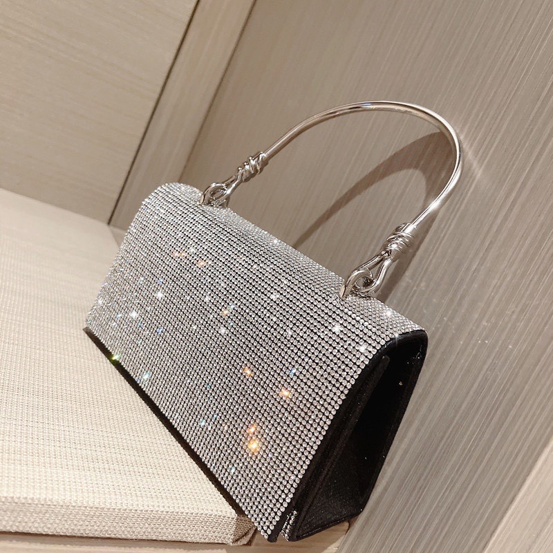 Túi xách nữ đi tiệc, clutch nữ đi tiệc đính đá sang chảnh vdt04