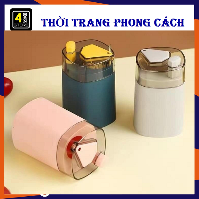Hộp đựng tăm tự động bật thông minh lúa mạch - lọ đựng tăm - hũ đựng tăm xỉa răng tự động