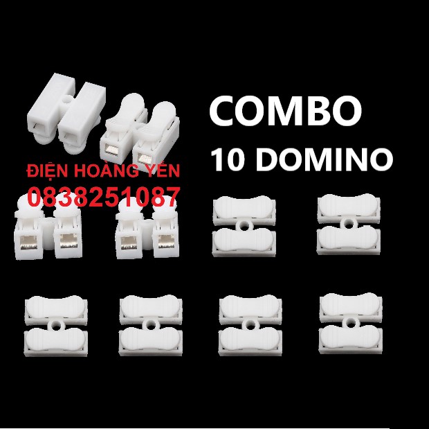 Bộ 10 Cút nối dây điện nhanh CH-2 (domino kẹp)