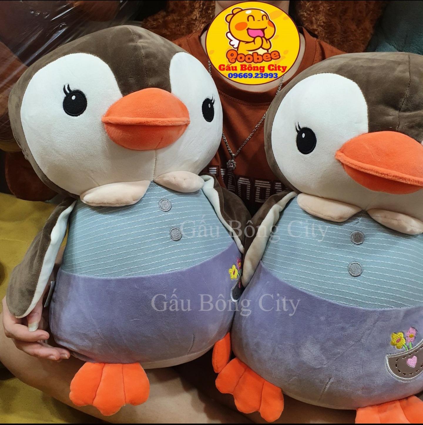 Gấu Bông Chim Cánh Cụt Mềm Mịn Cao Cấp
