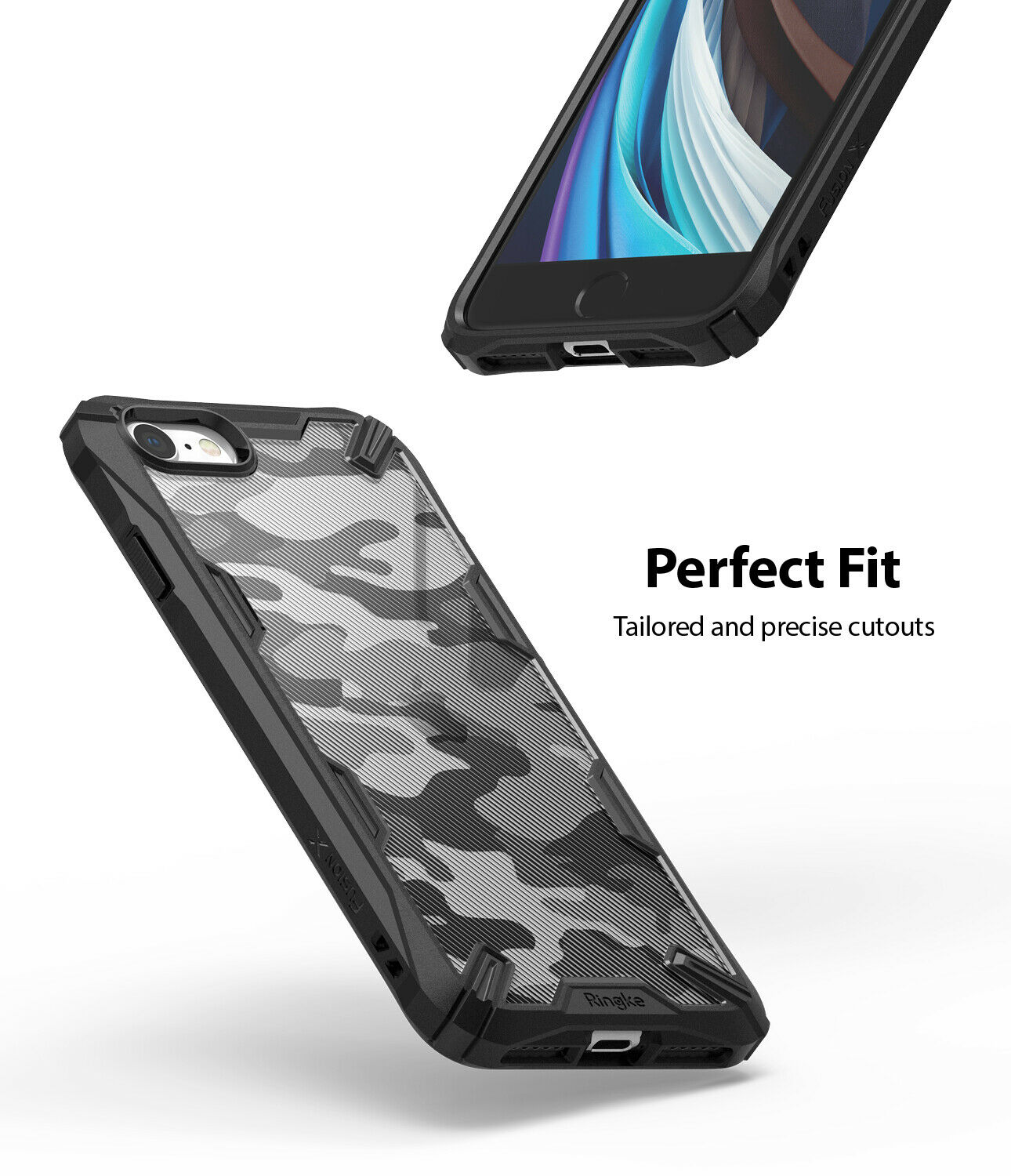Ốp lưng iPhone SE 2022 / 2020 / iPhone 8 / 7 Ringke Fusion X Hàn Quốc (iPhone SE 3rd / 2nd)