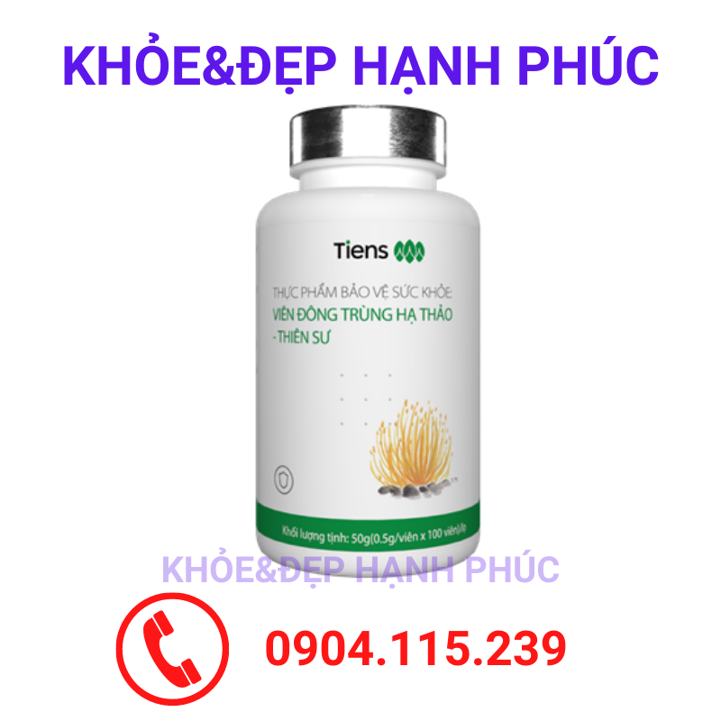 Viên đông trùng hạ thảo Tiens - Thiên Sư – 100 viên/lọ