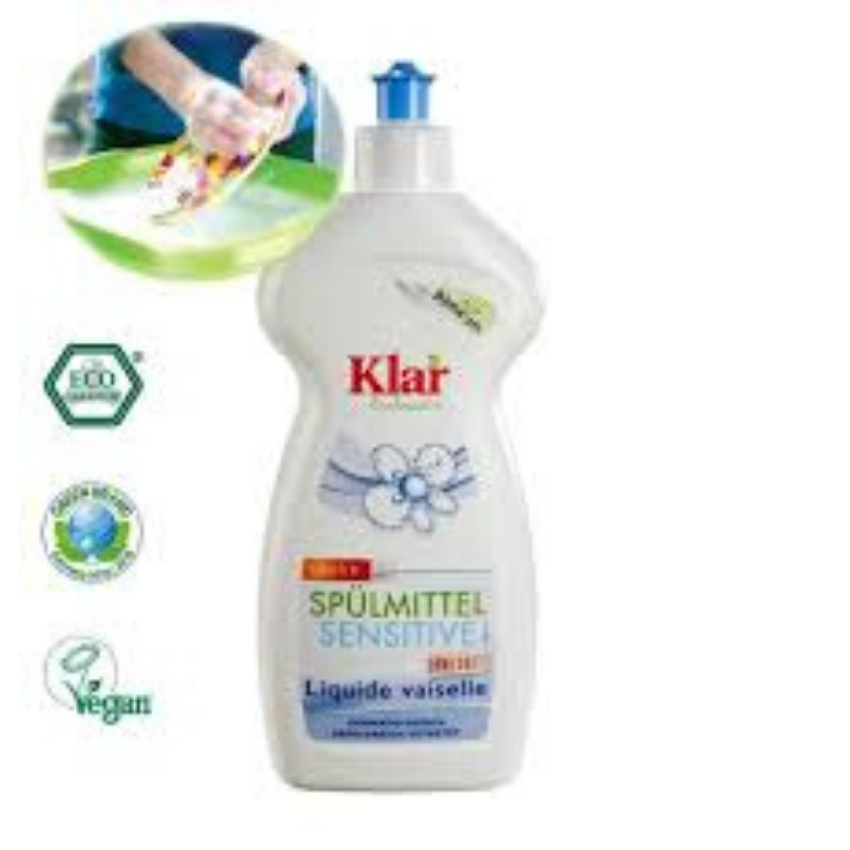 Nước rửa chén cho da nhạy cảm hữu cơ 1L - Klar