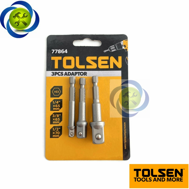 [HCM]Bộ ba đầu chuyển lục giác sang bulong Tolsen 77864 1/2 & 3/8 & 1/4