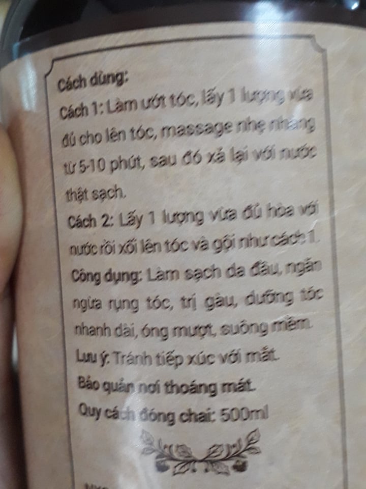 Dầu Gội Thảo Dược Cô Đặc - 500ml