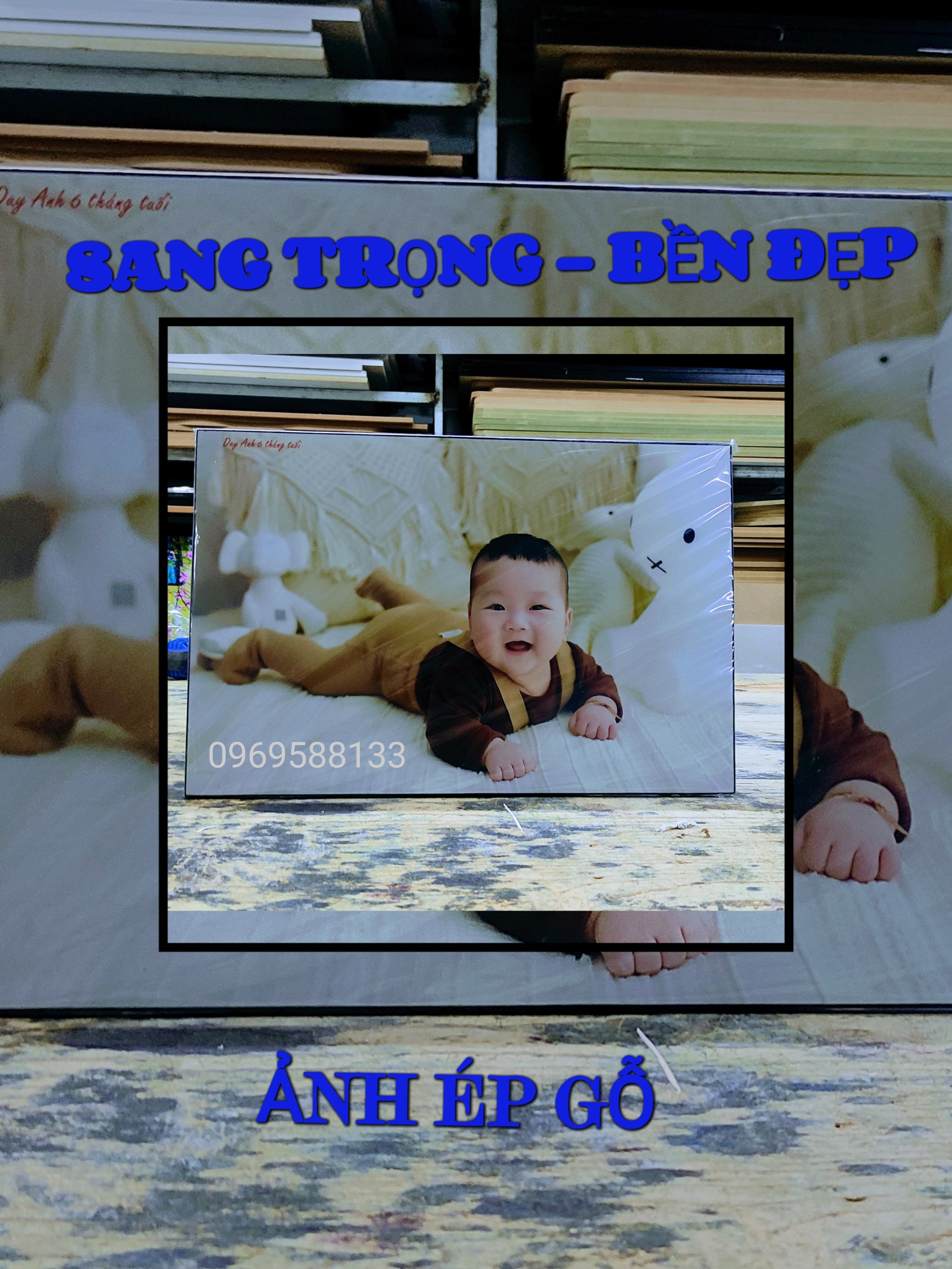 Ảnh ép gỗ kích thước 50x70cm