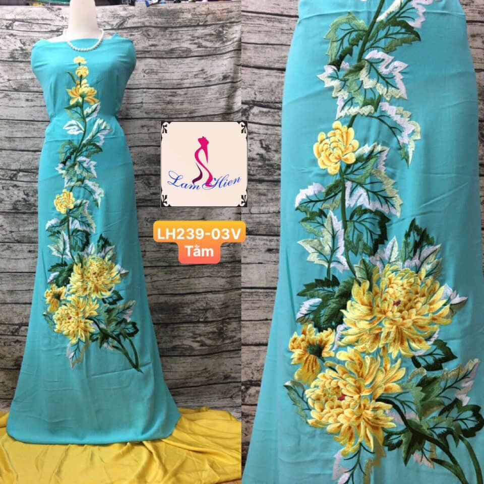 Vải áo dài thêu cao cấp modell LH239