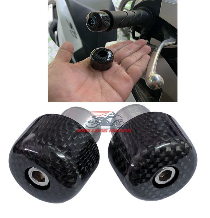 Gù tay lái carbon fiber xịn 100% gắn xe máy sh exciter winner sonic sirius wave dream