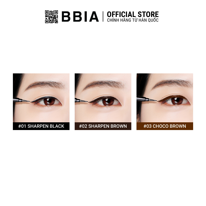 Kẻ mắt nước đều màu, chống nước, dễ tẩy trang BBIA Last Pen Eyeliner 0.6g