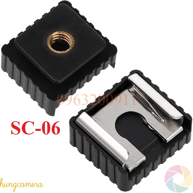 Apdater chuyển đổi chân Flash - Ốc 1/4' SC-06