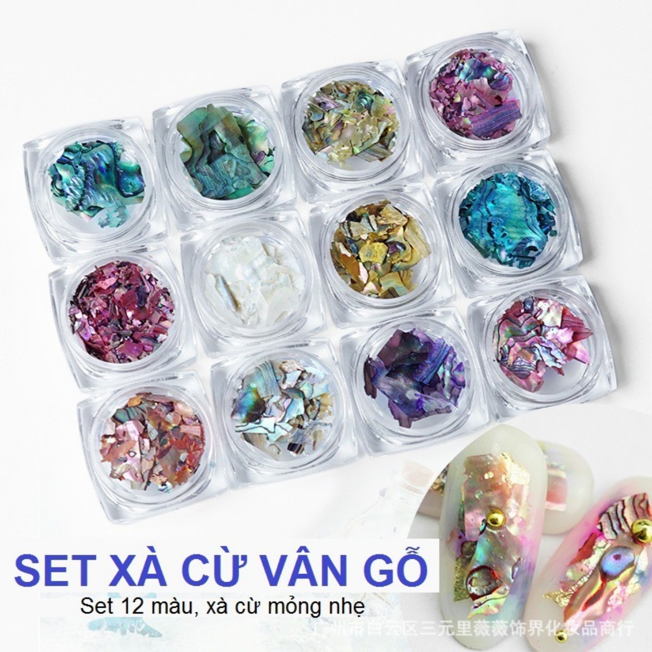 Xà cừ vân gỗ 12 màu trang trí móng byh189