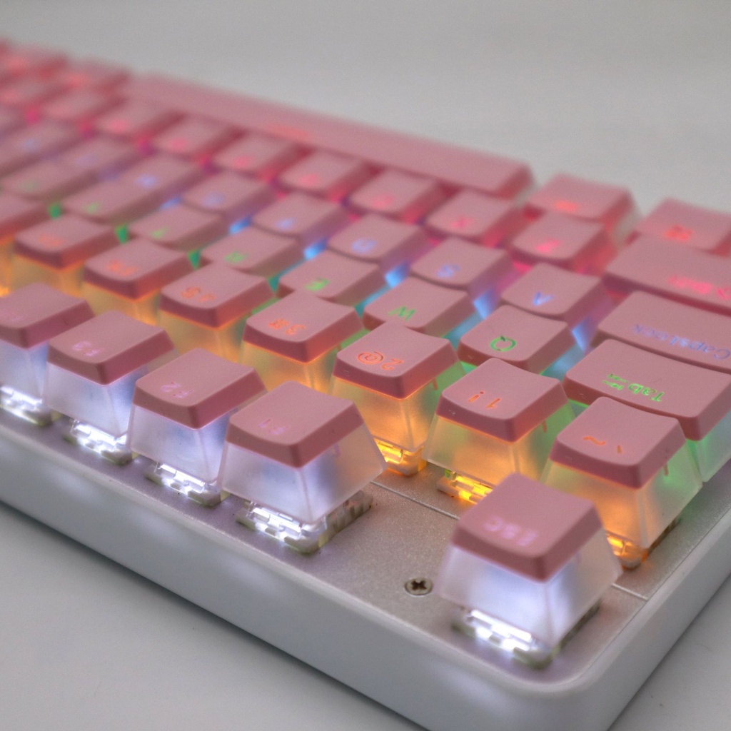 Bộ Keycap ABS doubleshot cơ xuyên led nhiều màu, nút bàn phím dành cho bàn phím cơ layout tiêu chuẩn