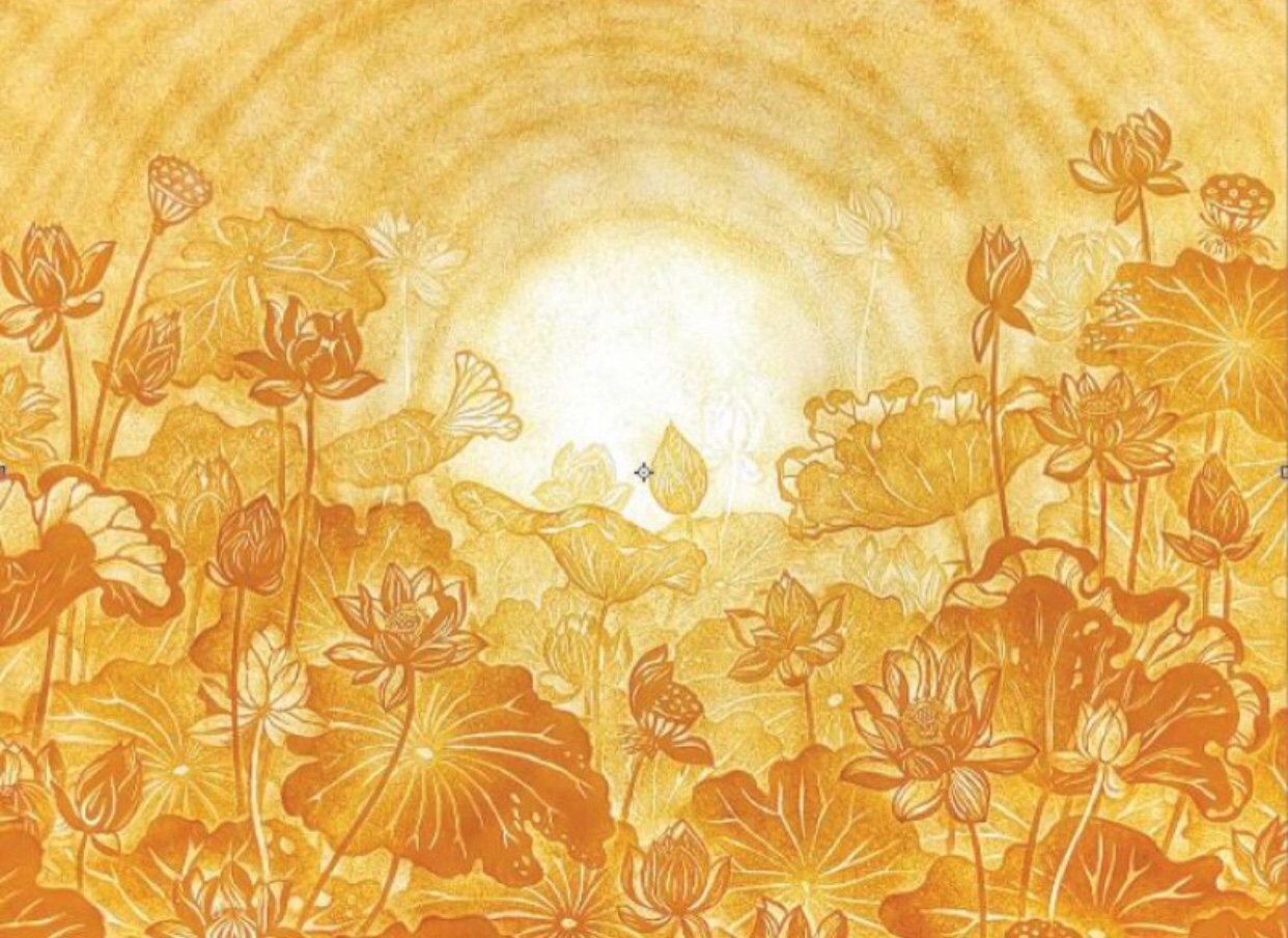 Tranh dán tường Phong Thủy/ Tranh Khổ Lớn/ Vải Lụa Cao Cấp Loại đẹp/ Mực UV/Tranh ban thờ chữ "Phúc"