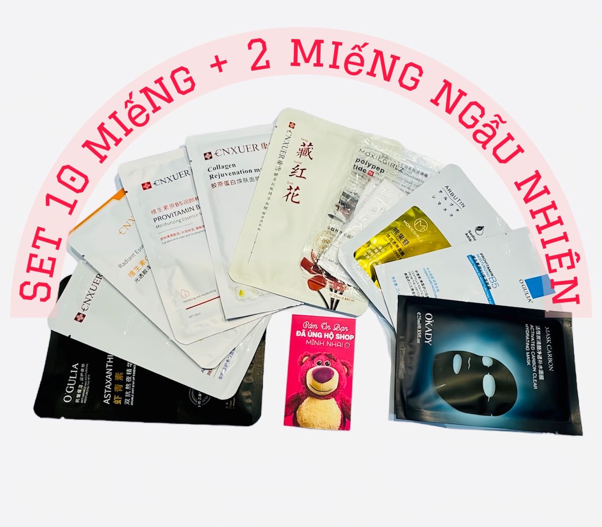 [SET 10 MIẾNG TẶNG 2 MIẾNG] COMBO 10M MIẾNG MẶT NẠ CÁC LOẠI