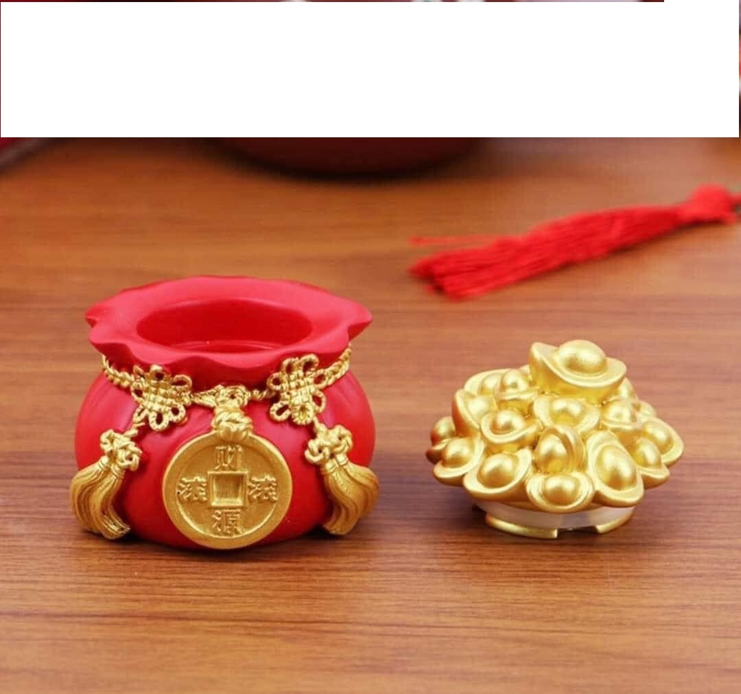 Hũ đựng muối gạo tài lộc họa tiết túi thần tài