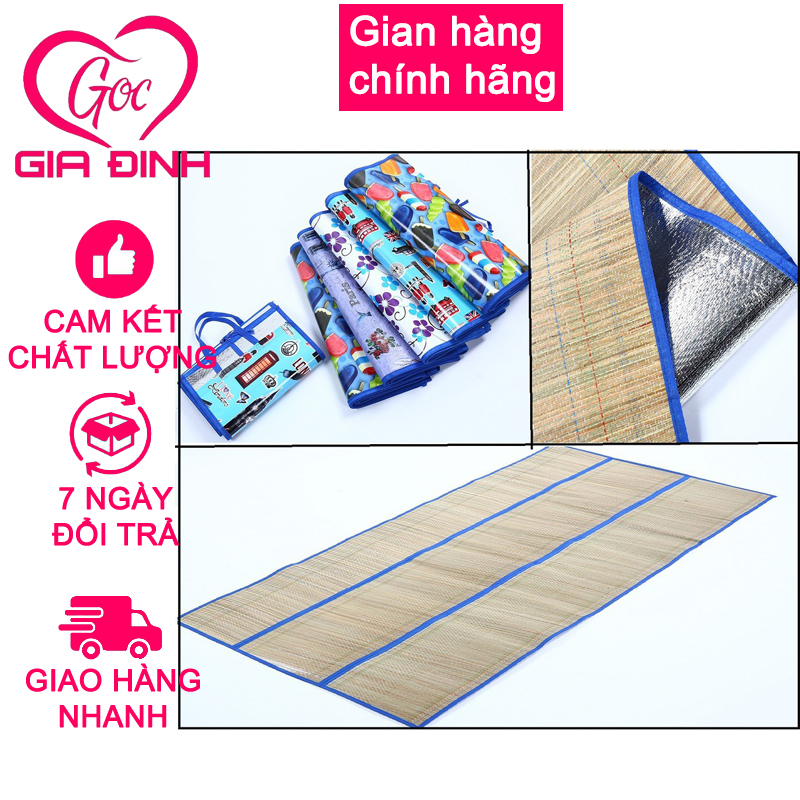 Chiếu cói du lịch, chiếu văn phòng gấp gọn GocgiadinhVN