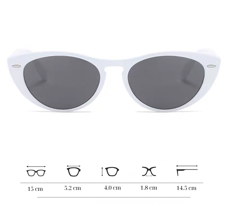 Kính Râm Bầu Dục Gọng Trắng CIDU Mk21