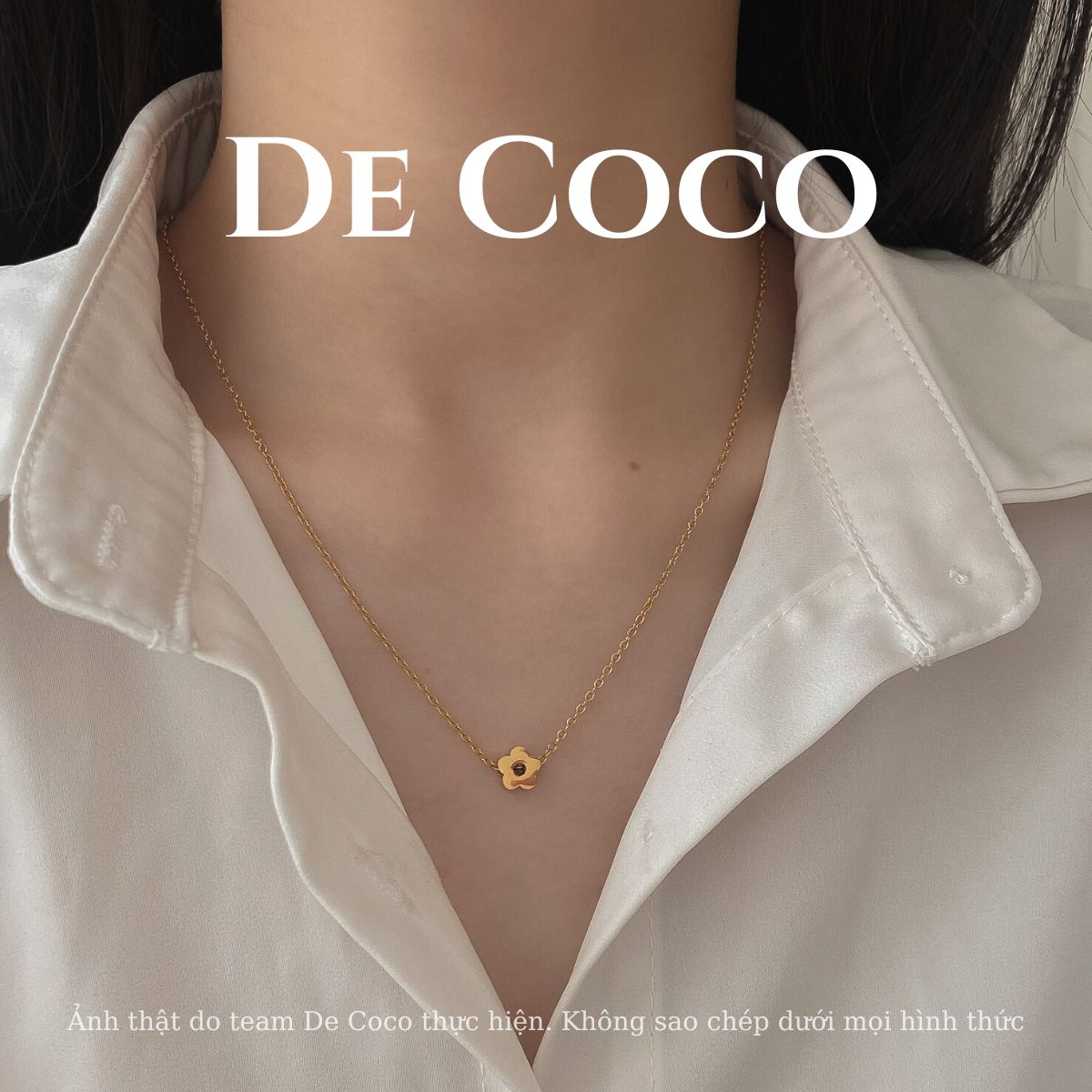 [KHÔNG ĐEN GỈ] Vòng cổ mặt hình hoa Elise De Coco