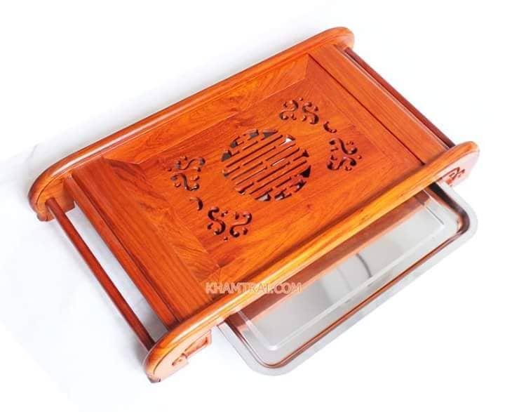 Khay trà gỗ hương cao cấp