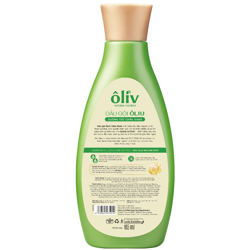 [Hàng tặng không bán] Dầu Gội Oliv Dưỡng Tóc Chắc Khỏe 165ml