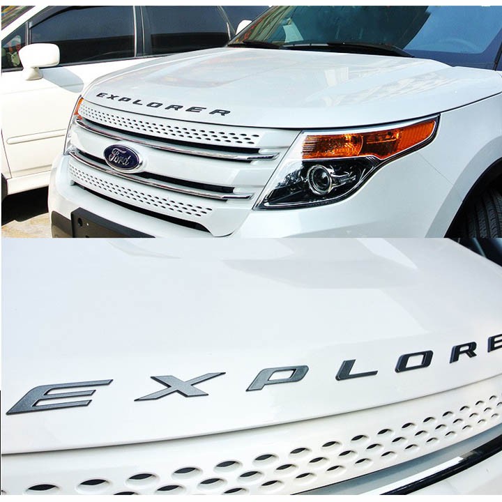 Logo chữ EXPLORER 3D nổi dán trang trí xe Ford Explorer