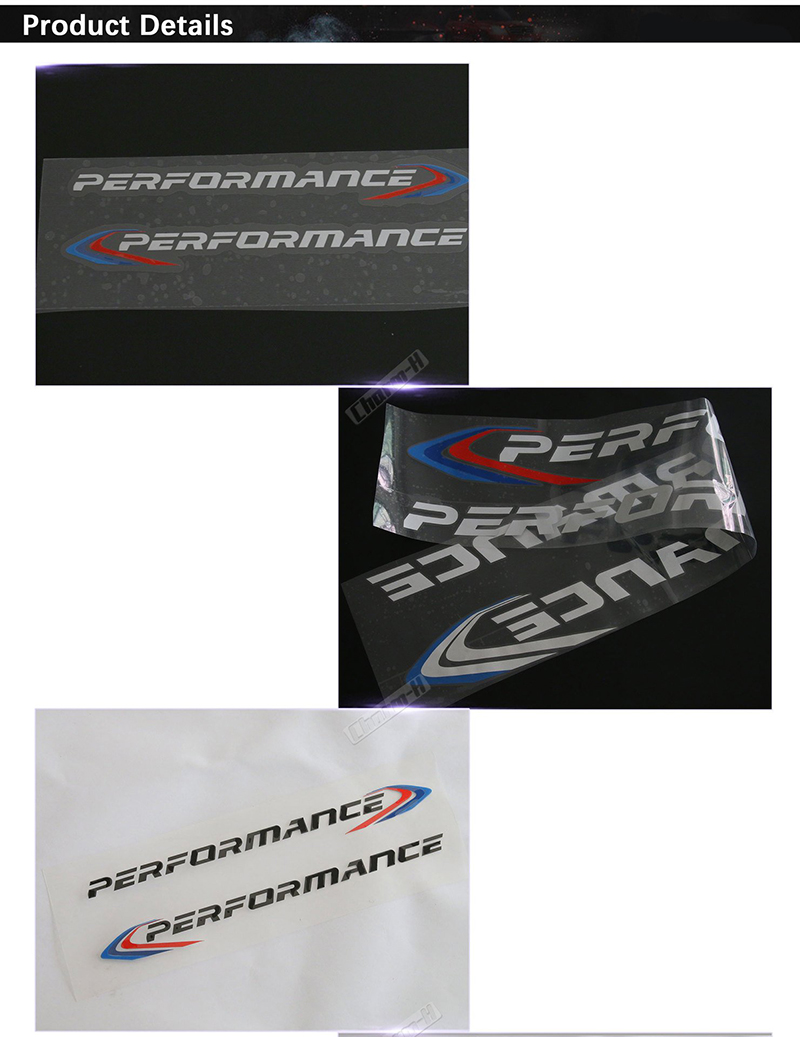Tem dán gương chiếu hậu ô tô chữ Performance phản quang