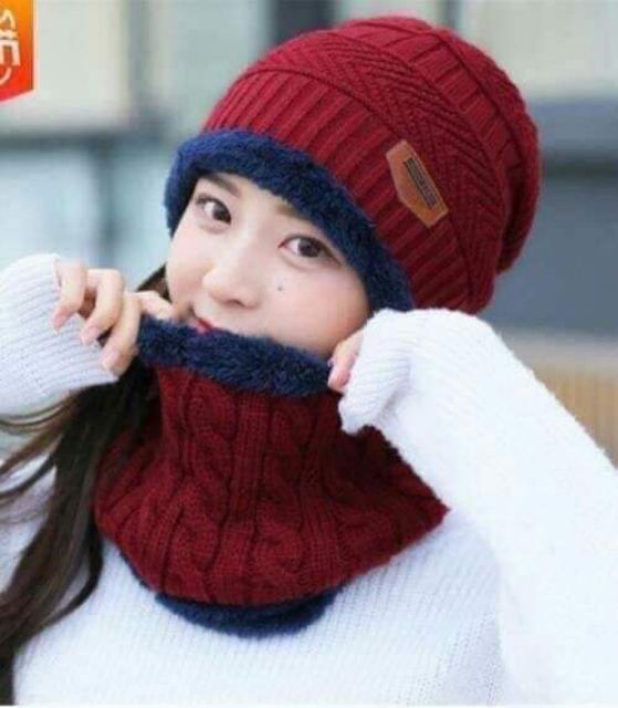 Sét mũ Len kèm khăn người lớn (nam nữ đều đội được) <3