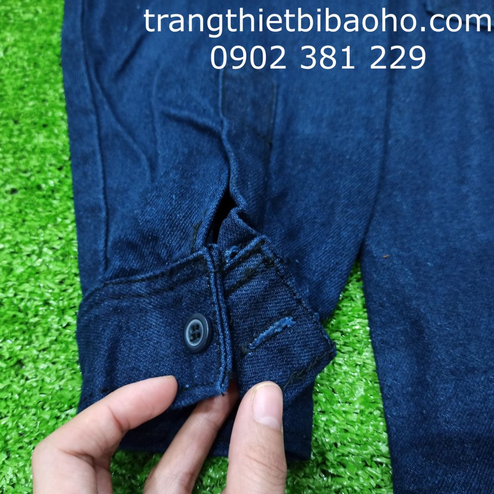 Áo jean điện lực màu xanh đen - đủ size