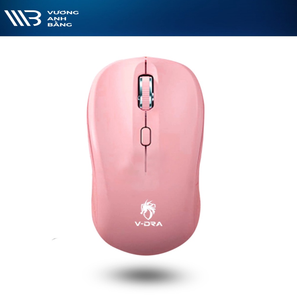XẢ KHO Chuột máy tính Mouse ko dây V-DRA K10 Green Dark Pink