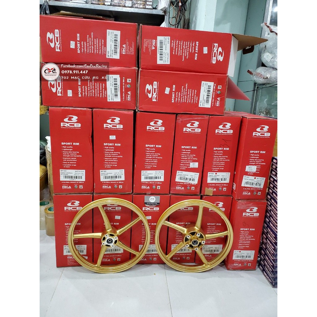 Mâm 5 cây RCB EX150 BẢN NHỎ 1.6 - 1.6 (chưa lòng đĩa CNC trước) - (HÀNG CHÍNH HÃNG RACING BOY)